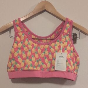 Pineapple Print Pink Crop Top
